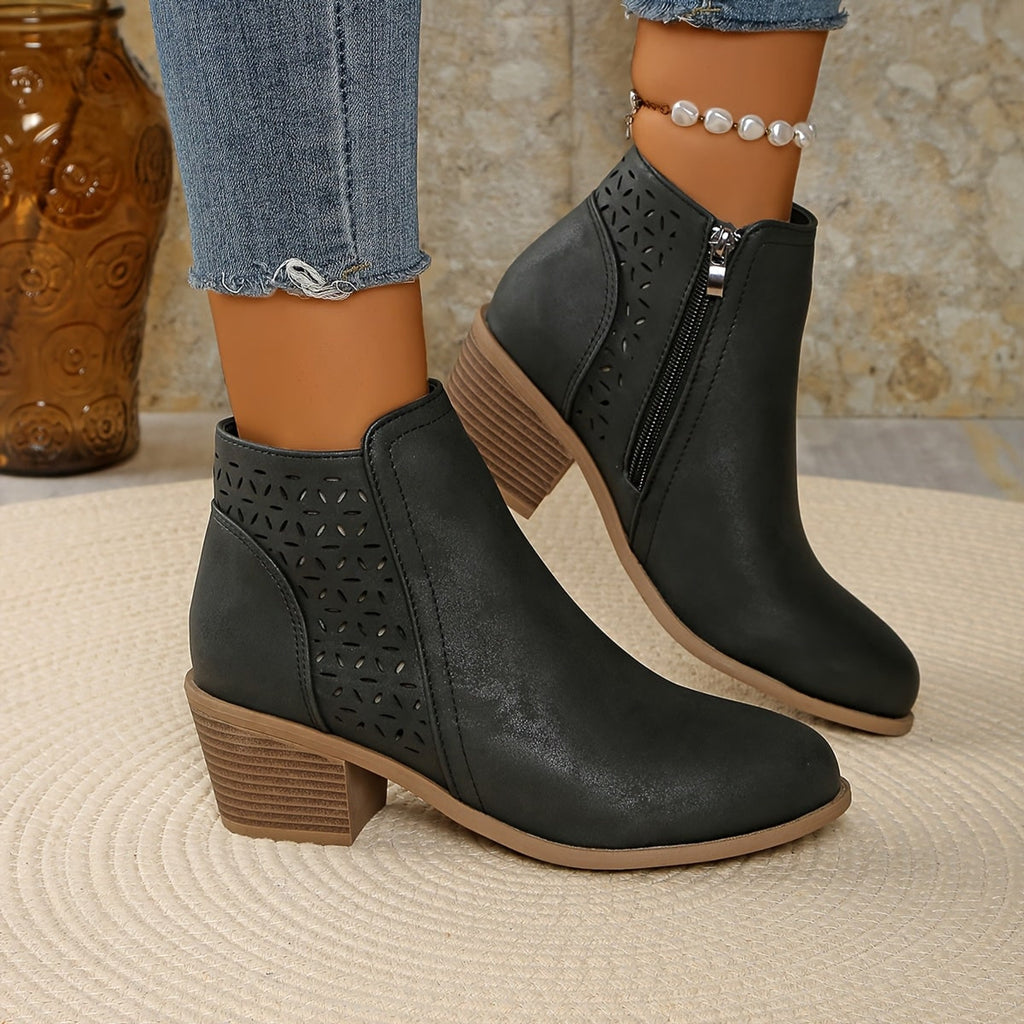 Women's Orthopedic Boots with Non Slip Ankle and Cut Details - Image 1