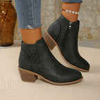 Women's Orthopedic Boots with Non Slip Ankle and Cut Details - Image 1