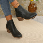 Women's Orthopedic Boots with Non Slip Ankle and Cut Details - Image 4