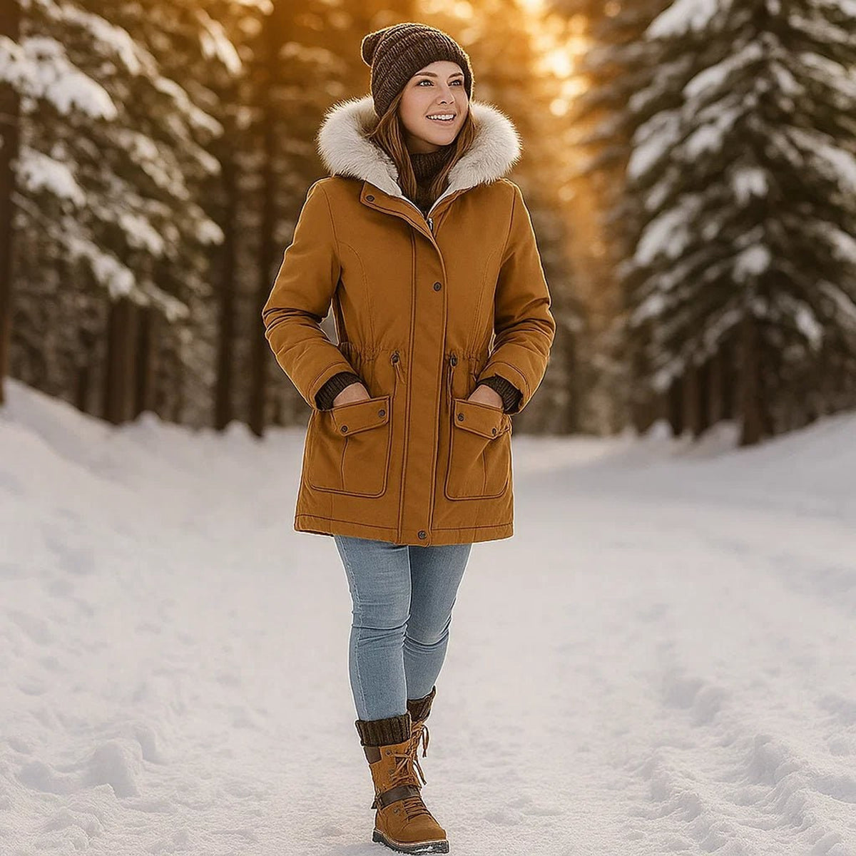 Women's Orthopedic Winter Boots with Waterproof Knee-High Design and Lace-Up - Image 2