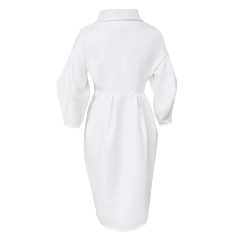 Women's Oversized Trench Coat Double-Breasted Pleated Waist - Image 11
