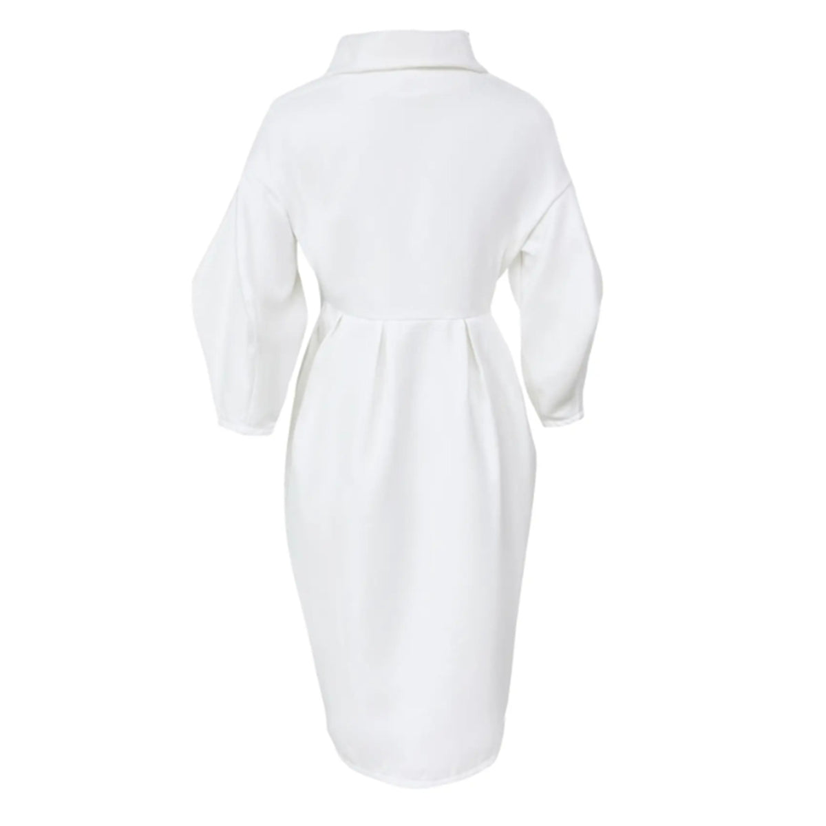 Women's Oversized Trench Coat Double-Breasted Pleated Waist - Image 11