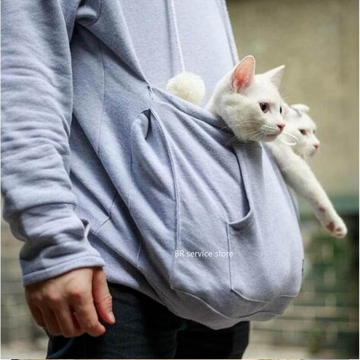 Women's Pet Carrier Hoodie With Front Pouch - Image 3