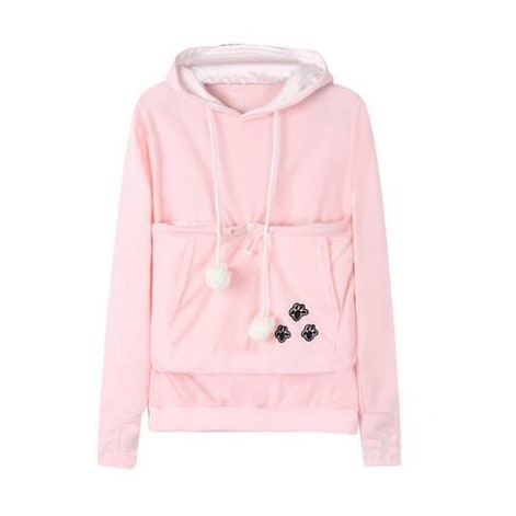 Women's Pet Carrier Hoodie With Front Pouch - Image 6