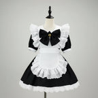 Women's Plus Size Party Costume Halloween French Maid Dress With Apron And Puff Sleeves Charming Character Design - Image 8