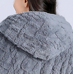 Women's Plush Hooded Robe Long Dressing Gown With Pockets - Image 9