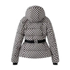 Women's Puffer Jacket with Sculpting Peplum Silhouette and Belted Waist - Image 8