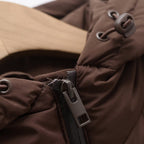 Women's Quilted Jacket with Relaxed Hooded Fit and Stitch Pattern - Image 8