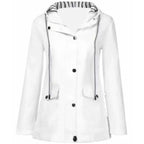 Women's Rain Jacket Relaxed Waterproof Coat Button-Front - Image 3