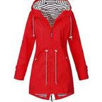 Women's Raincoat with Adjustable Hood and Button-Front - Image 3