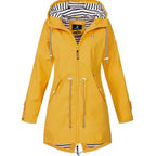 Women's Raincoat with Adjustable Hood and Button-Front - Image 4