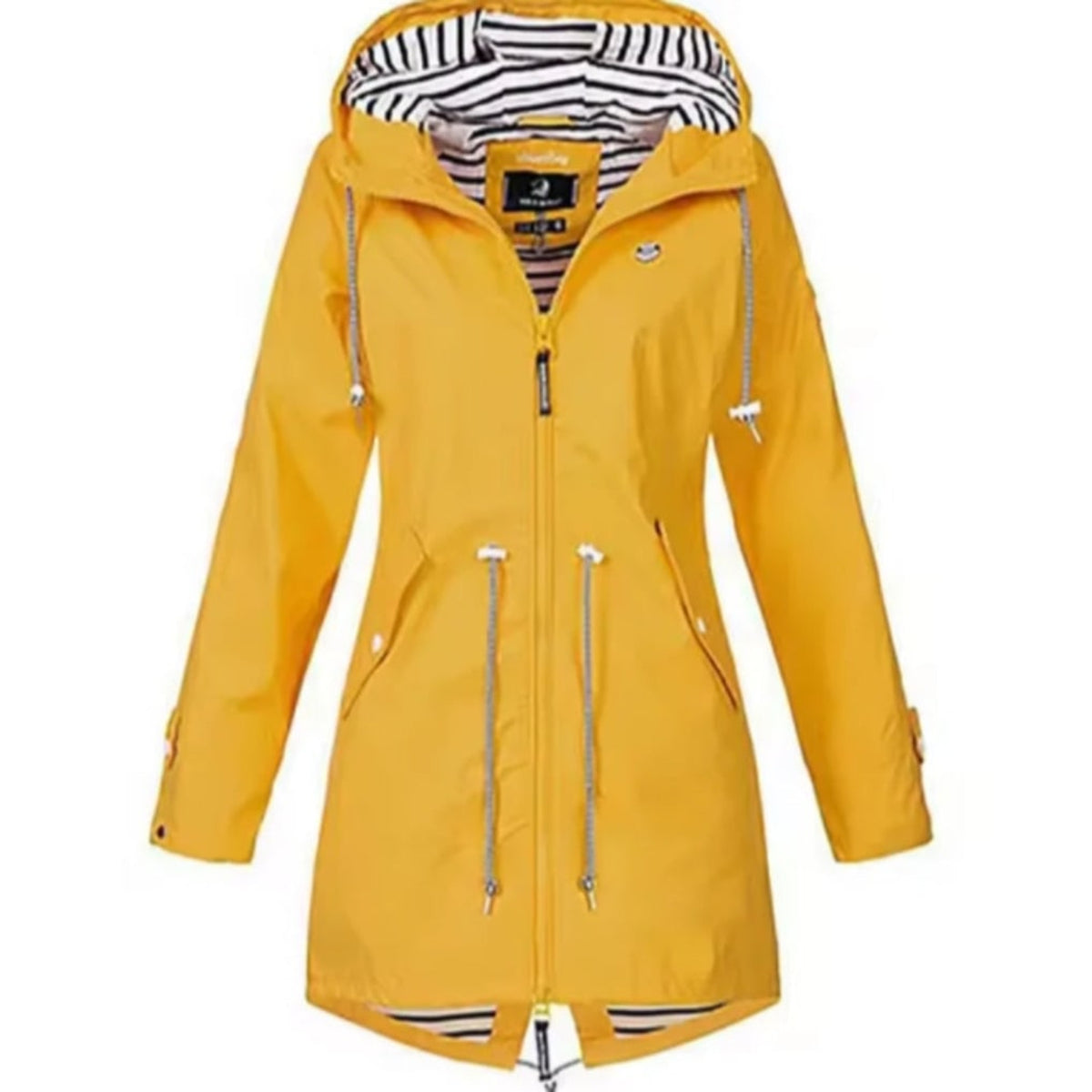 Women's Raincoat with Adjustable Hood and Button-Front - Image 4