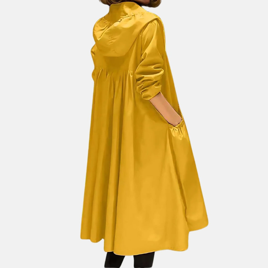 Women's Raincoat with Waterproof Hooded Design and Long Length - Image 4