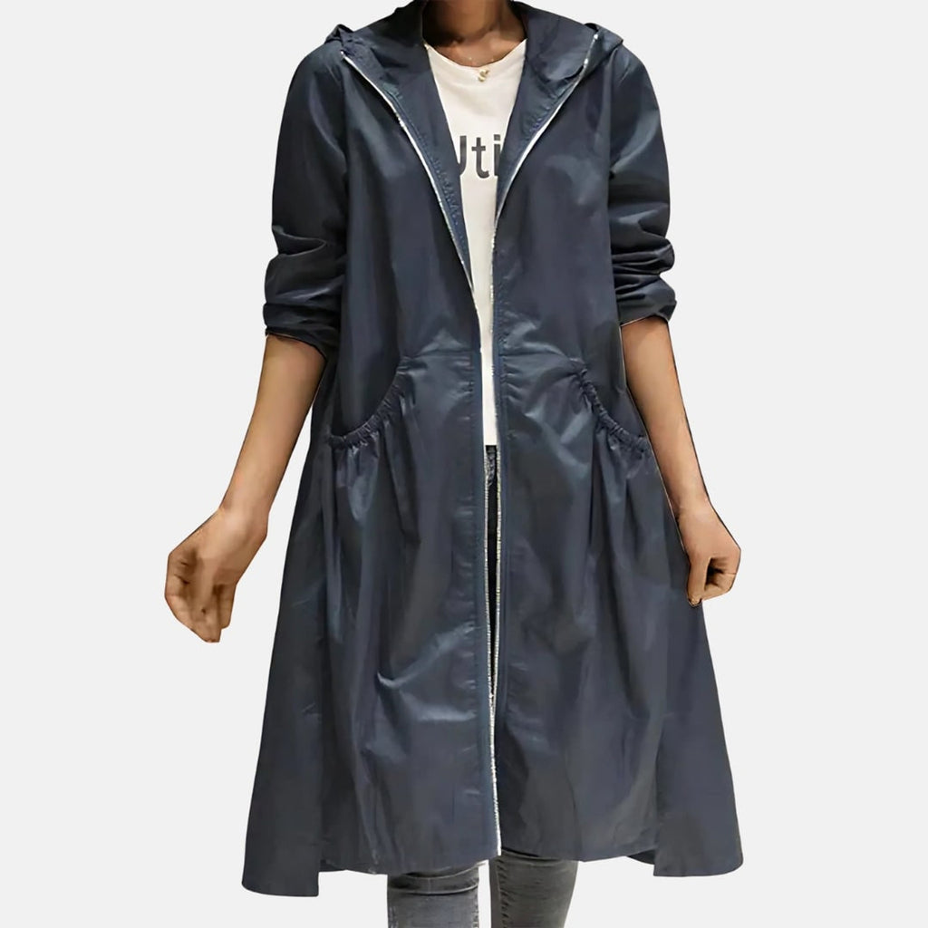 Women's Raincoat with Waterproof Hooded Design and Long Length - Image 6