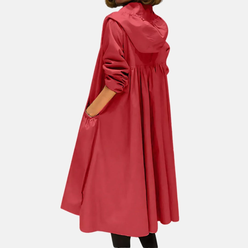 Women's Raincoat with Waterproof Hooded Design and Long Length - Image 5