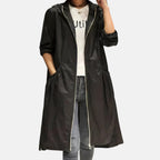 Women's Raincoat with Waterproof Hooded Design and Long Length - Image 3