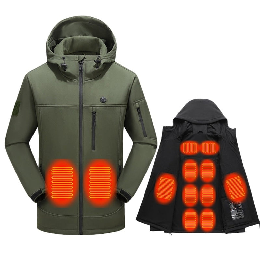 Women's Softshell Jacket Heated With USB Power Full Zip Hooded Coat Powered By Your Own 5V Bank - Image 5