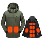 Women's Softshell Jacket Heated With USB Power Full Zip Hooded Coat Powered By Your Own 5V Bank - Image 5