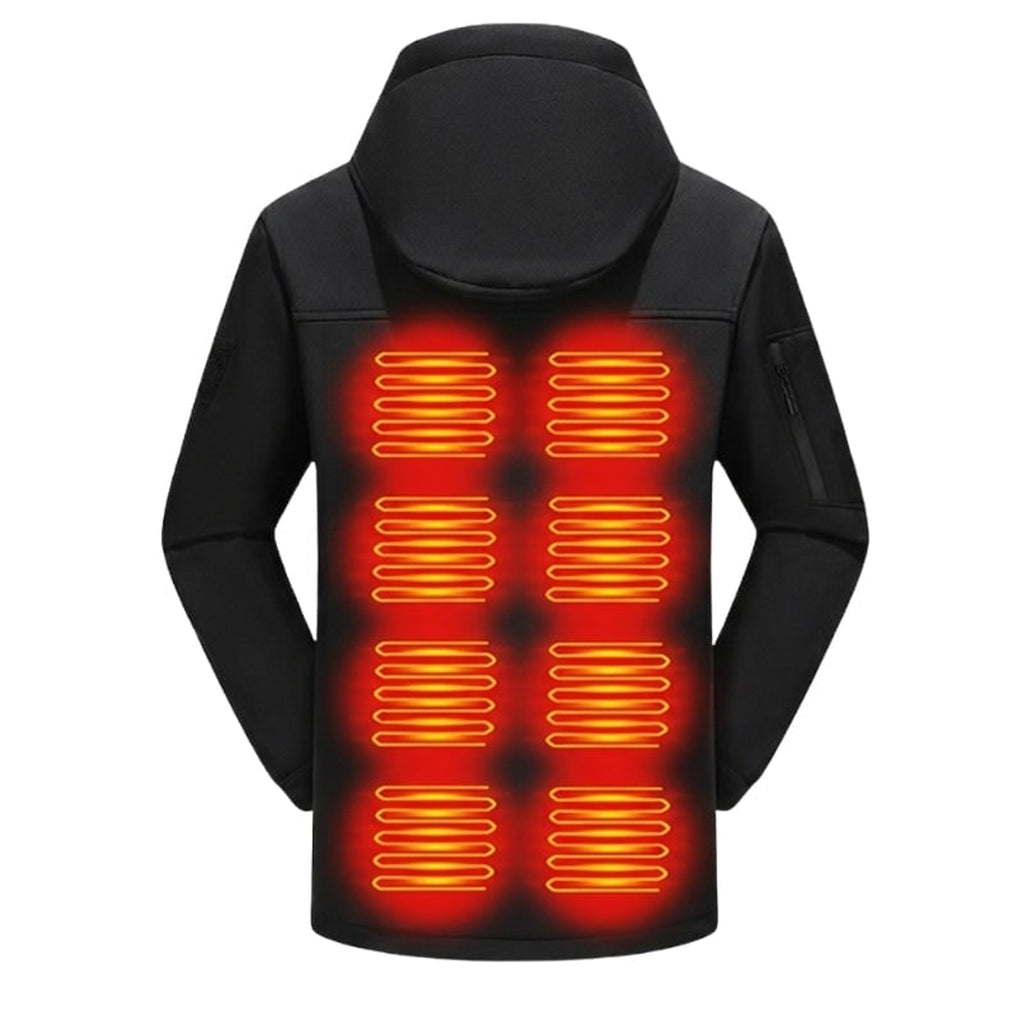 Women's Softshell Jacket Heated With USB Power Full Zip Hooded Coat Powered By Your Own 5V Bank - Image 4