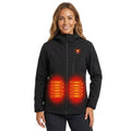 Women's Softshell Jacket Heated With USB Power Full Zip Hooded Coat Powered By Your Own 5V Bank - Image 2