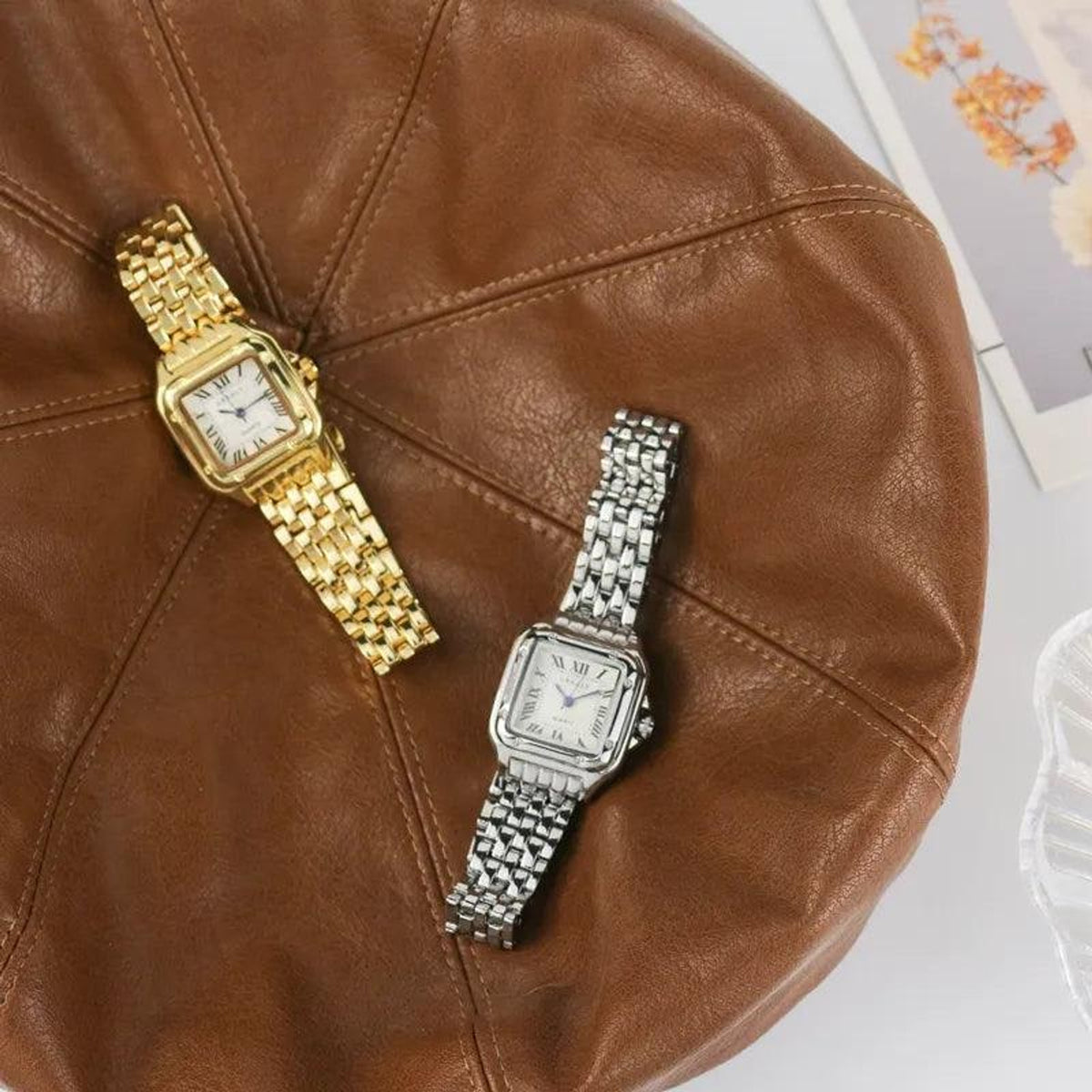 Women's Square Watch with Comfortable Link Bracelet and Roman Numerals - Image 6