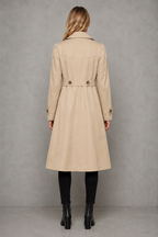 Women's Trench Coat Classic Longline Button-Front - Image 3