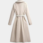Women's Trench Coat Classic Midi Belted Scarf - Image 1