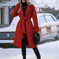 Women's Trench Coat Double Breasted Longline - Image 2