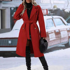 Women's Trench Coat Double Breasted Longline - Image 2