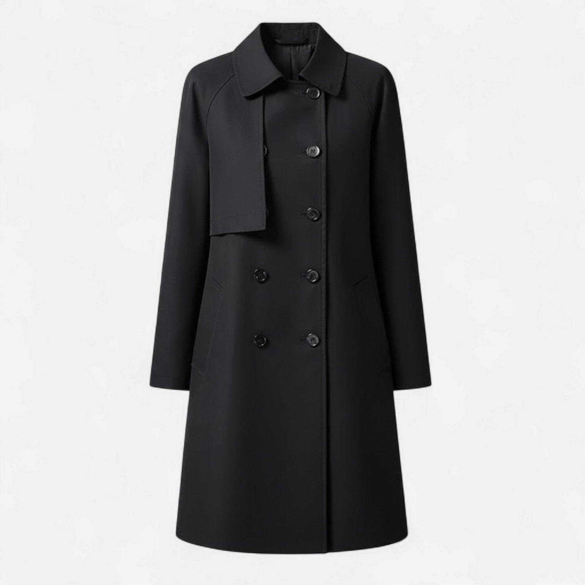 Women's Trench Coat Double Breasted Mid-Length Classic - Image 1