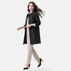 Women's Trench Coat Double Breasted Mid-Length Classic - Image 2