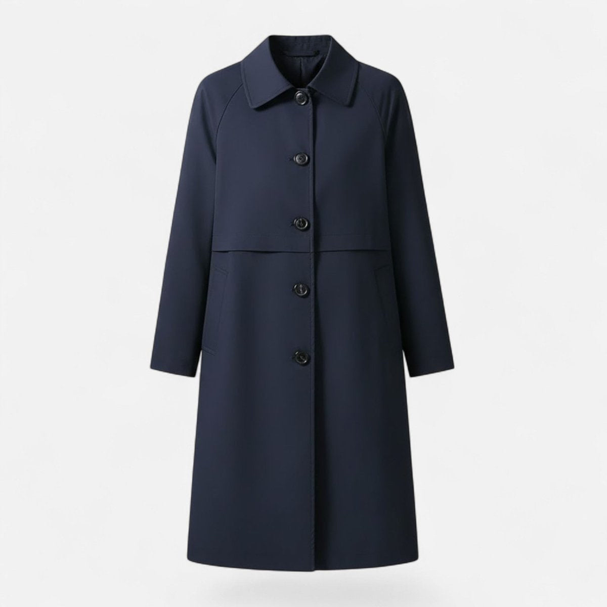 Women's Trench Coat Double Breasted Mid-Length Classic - Image 4