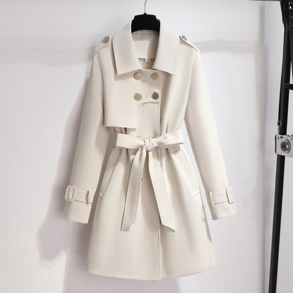 Women's Trench Coat Double-Breasted With Belt - Image 1