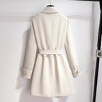 Women's Trench Coat Double-Breasted With Belt - Image 2
