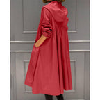 Women's Trench Coat Hooded With Zipper Pockets - Image 3