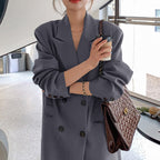 Women's Trench Coat Long Double Breasted Longline - Image 6