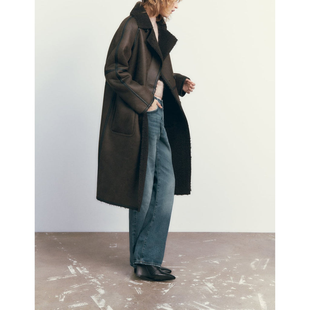 Women's Trench Coat Longline Double-Breasted - Image 10