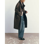 Women's Trench Coat Longline Double-Breasted - Image 10