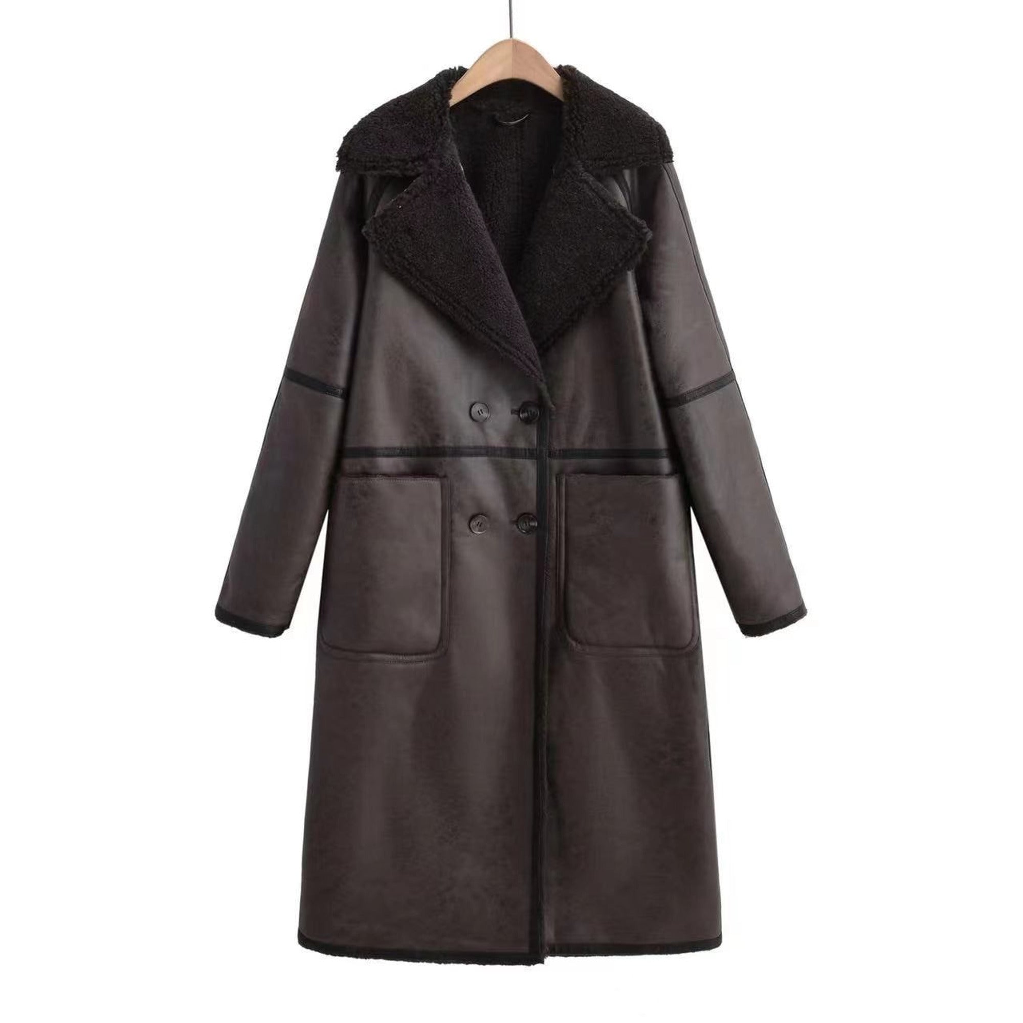 Women's Trench Coat Longline Double-Breasted - Image 11