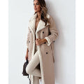 Women's Trench Coat Longline Double-Breasted - Image 2