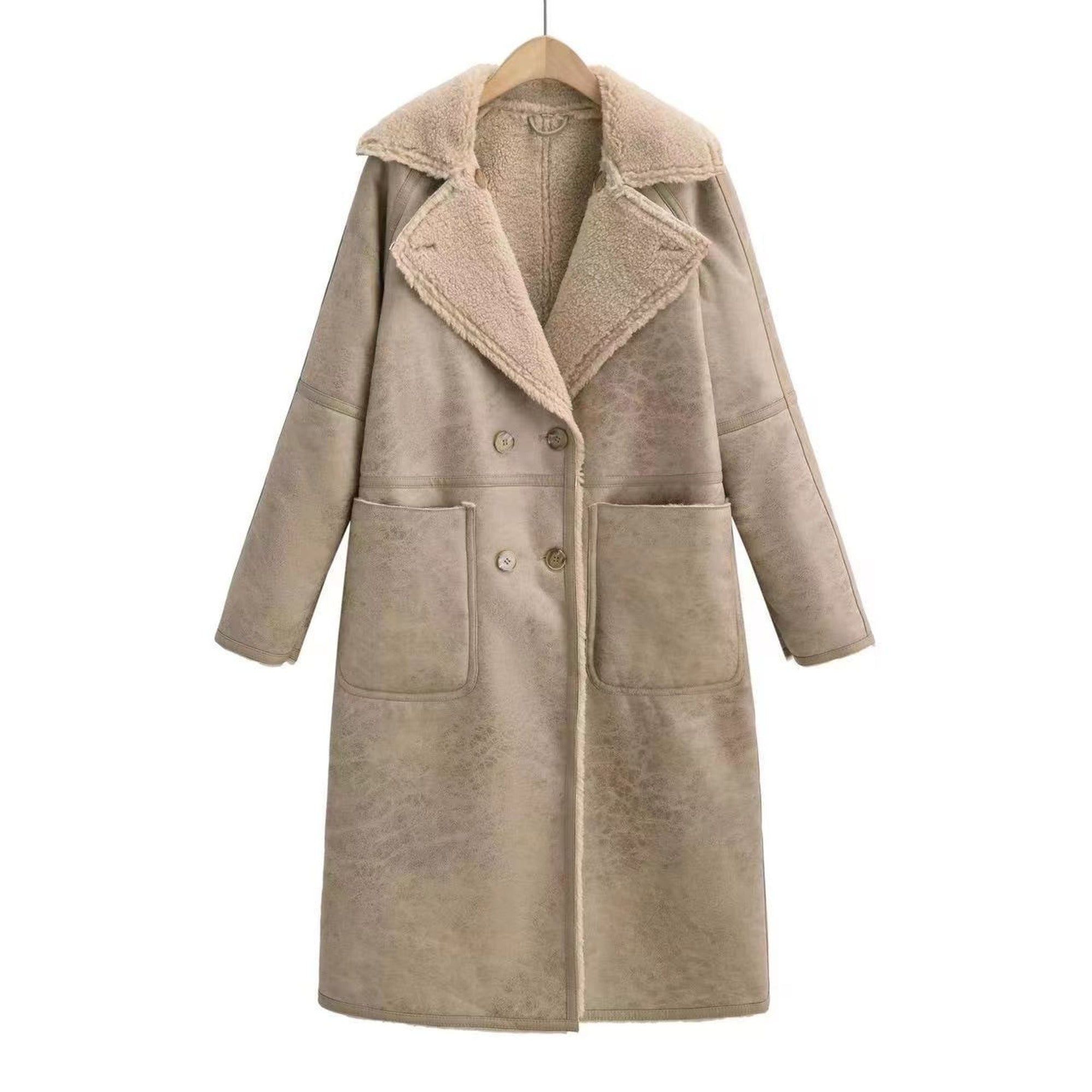Women's Trench Coat Longline Double-Breasted - Image 5