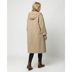 Women's Trench Coat Longline Hooded Button-Front - Image 3