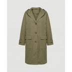 Women's Trench Coat Longline Hooded Button-Front - Image 5