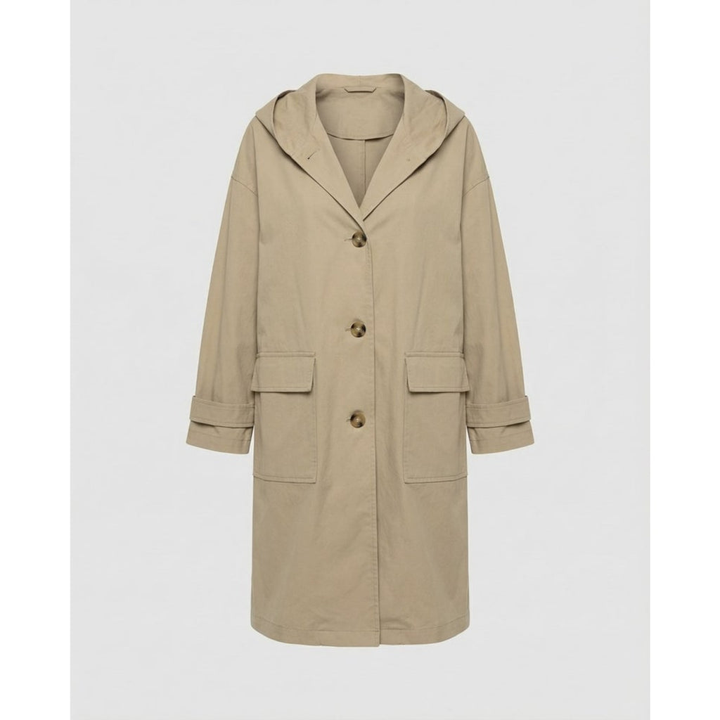 Women's Trench Coat Longline Hooded Button-Front - Image 7