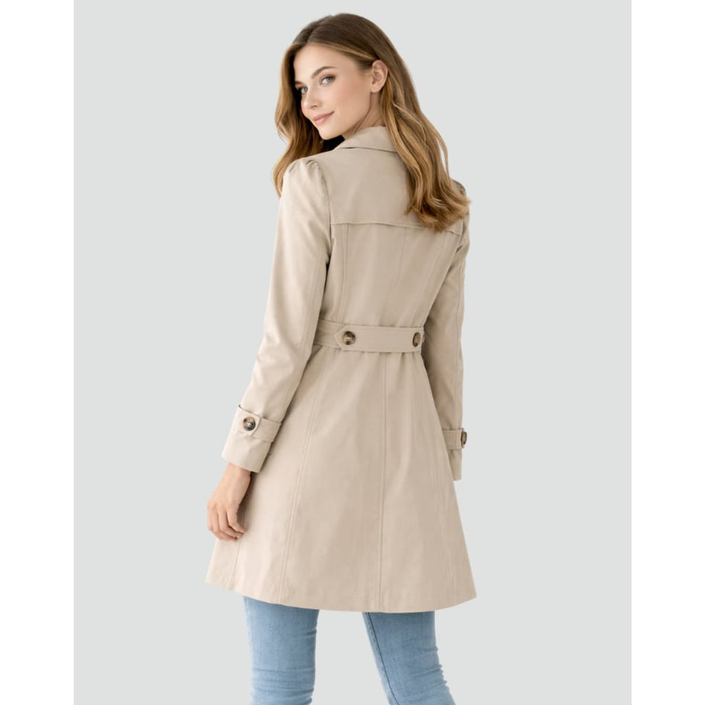 Women's Trench Coat Mid-Length Single-Breasted - Image 5