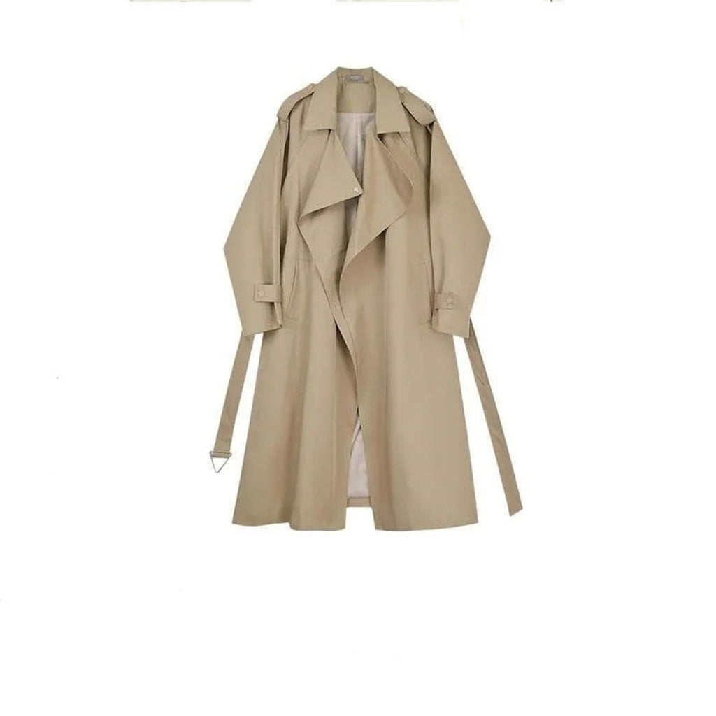 Women's Trench Coat Mid-Length Single-Breasted With Belt - Image 3