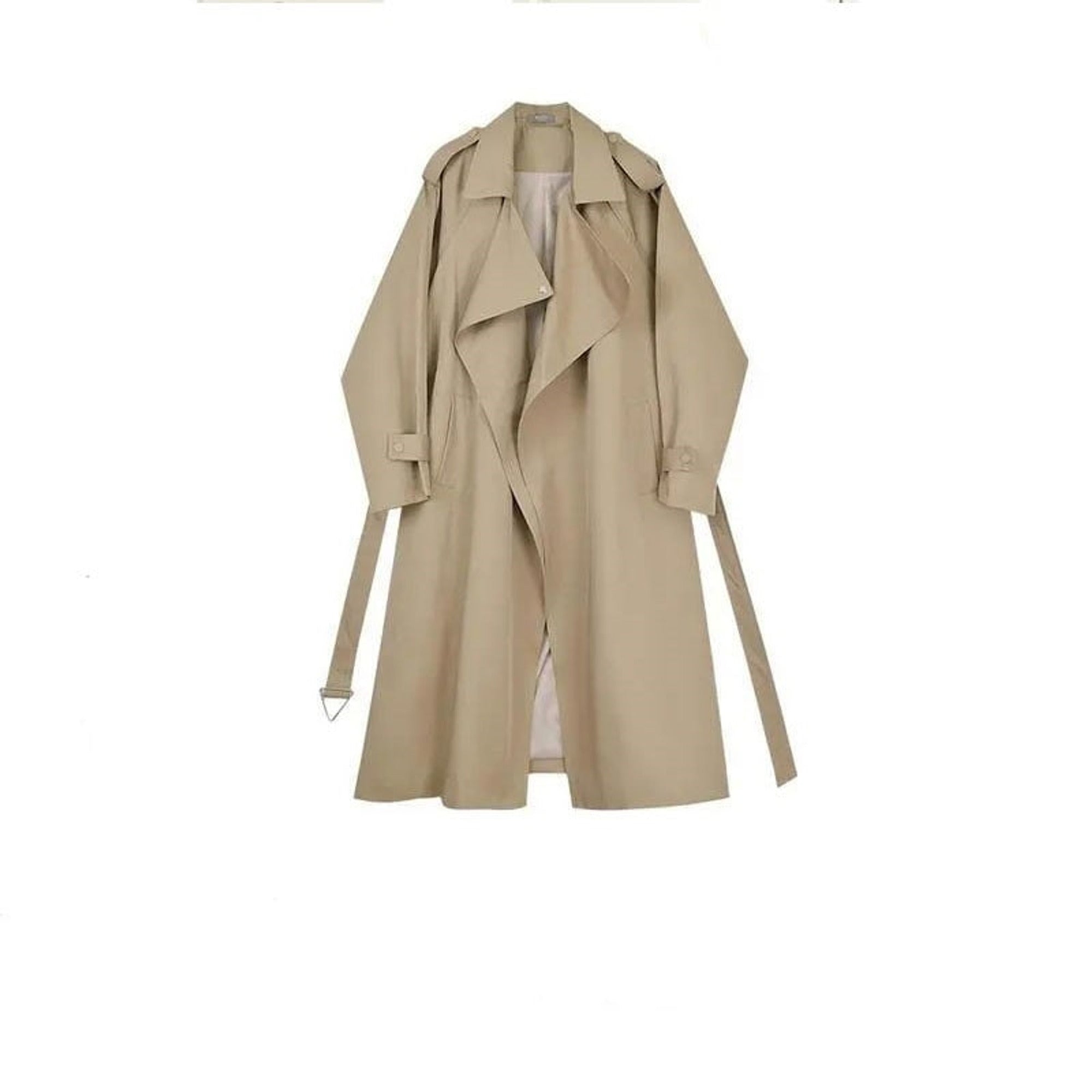 Women's Trench Coat Mid-Length Single-Breasted With Belt - Image 3