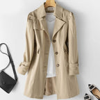 Women's Trench Coat Single-Breasted Knee-Length - Image 4