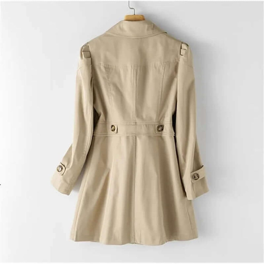 Women's Trench Coat Single-Breasted Knee-Length - Image 5