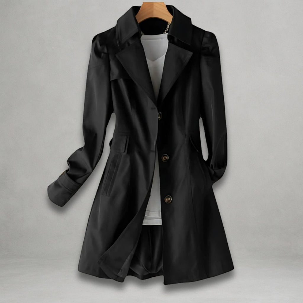 Women's Trench Coat Single-Breasted Long - Image 4